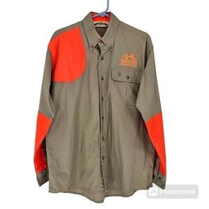 RARE Bob Allen Beaver Pond‎ Cotton Hunting Shirt Mens Large Outdoor Sportsman